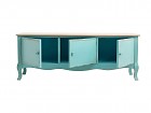 Mueble TV vintage azul turquesa con patas isabelinas