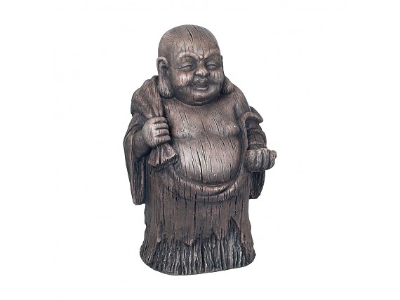 Estatua Buda sonriente para jardín o interior