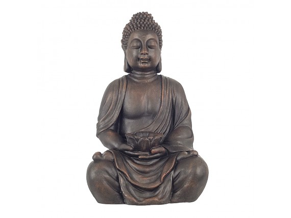 Estatua de Buda Mudra Dhyana en resina negra