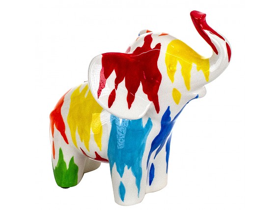 Hucha decorativa elefante manchas colores