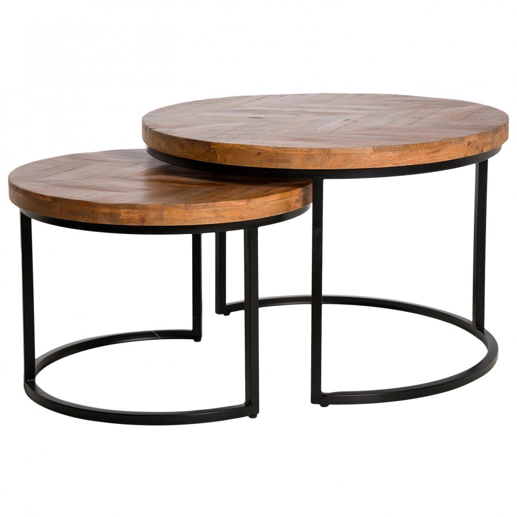 Mesa de centro moderna de madera maciza, práctica mesa auxiliar de pino de  doble capa, para el hogar, dormitorio, sala de estar, sofá, mesa de té