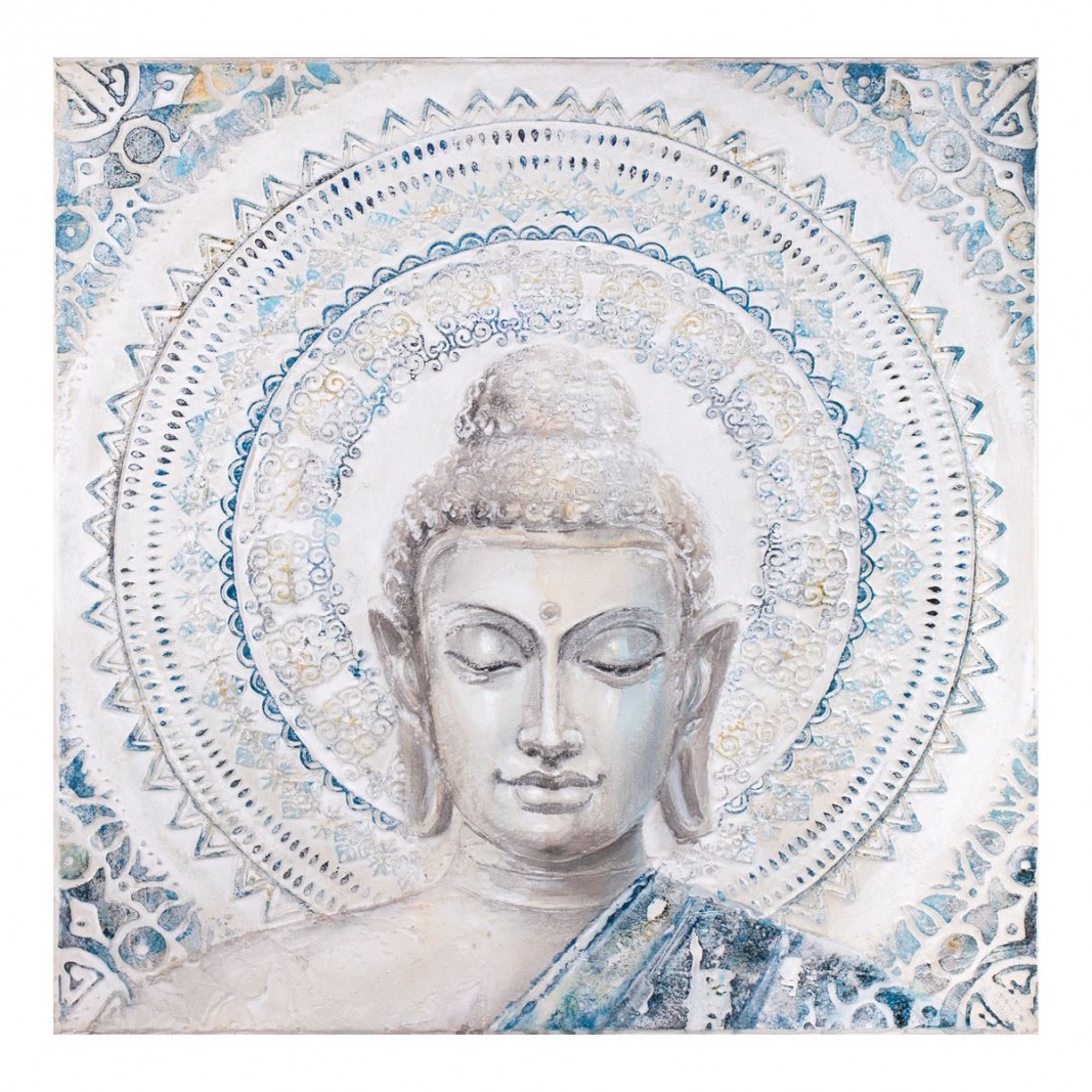 Cuadro de Buda con cara de perfil