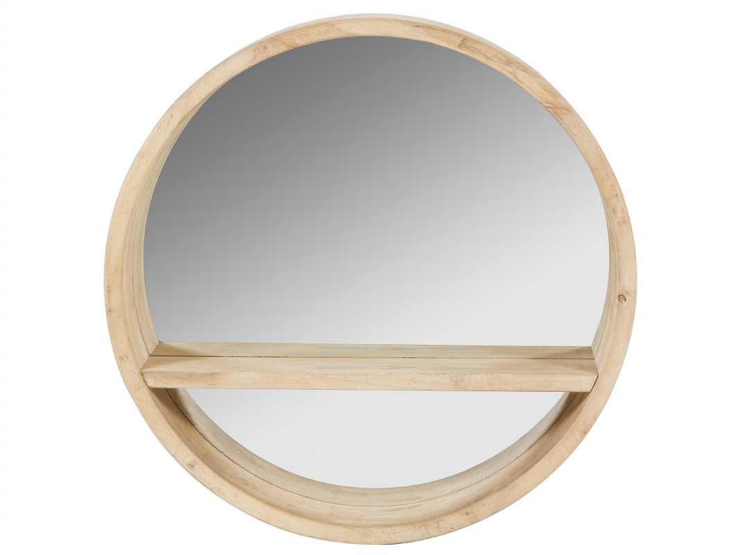 espejo redondo circular de pared colgante 80cm marco hierro