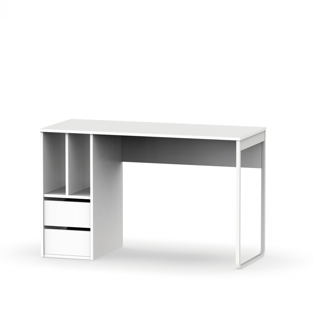 Mesa escritorio con almacenaje melanina blanco-pino 120cm