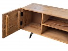 Mueble Tv tres huecos y dos puertas, madera de Acacia