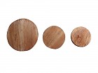 Tablas de madera redondas para comida