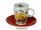 Set de 6 tazas con plato Coffe