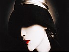Cuadro impresión digital mujer con sombrero