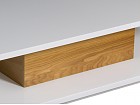 Mesa centro baja tablero doble color blanco madera