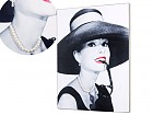 Retrato Audrey Hepburn con sombrero