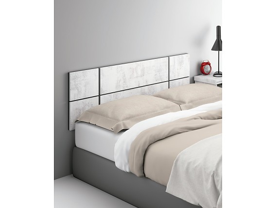 Cabecero de madera para camas de 90 y 105 (115 x 120 cm) Acabado Blanco