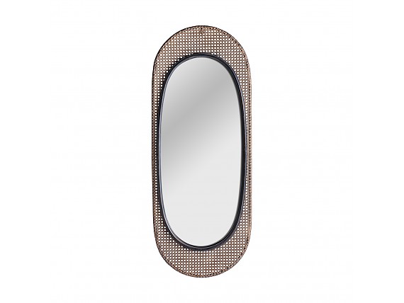 Espejo Ovalado Marco Metalico – Crystal Design