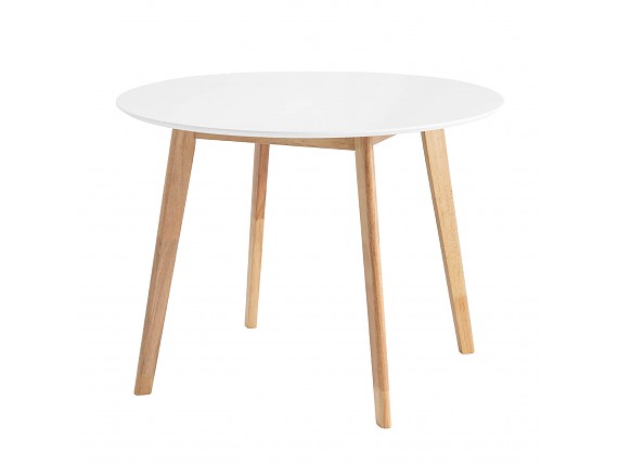 Juego de mesa de comedor retro de 5 piezas, mesa de comedor redonda  extensible de madera con patas de base cruzada y 4 sillas tapizadas con  botones